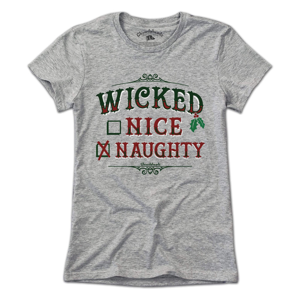 Wicked Nice/Naughty Checklist Holiday T-Shirt product image 10