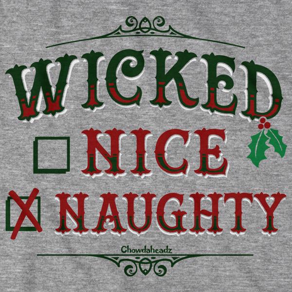 Wicked Nice/Naughty Checklist Holiday T-Shirt product image 4