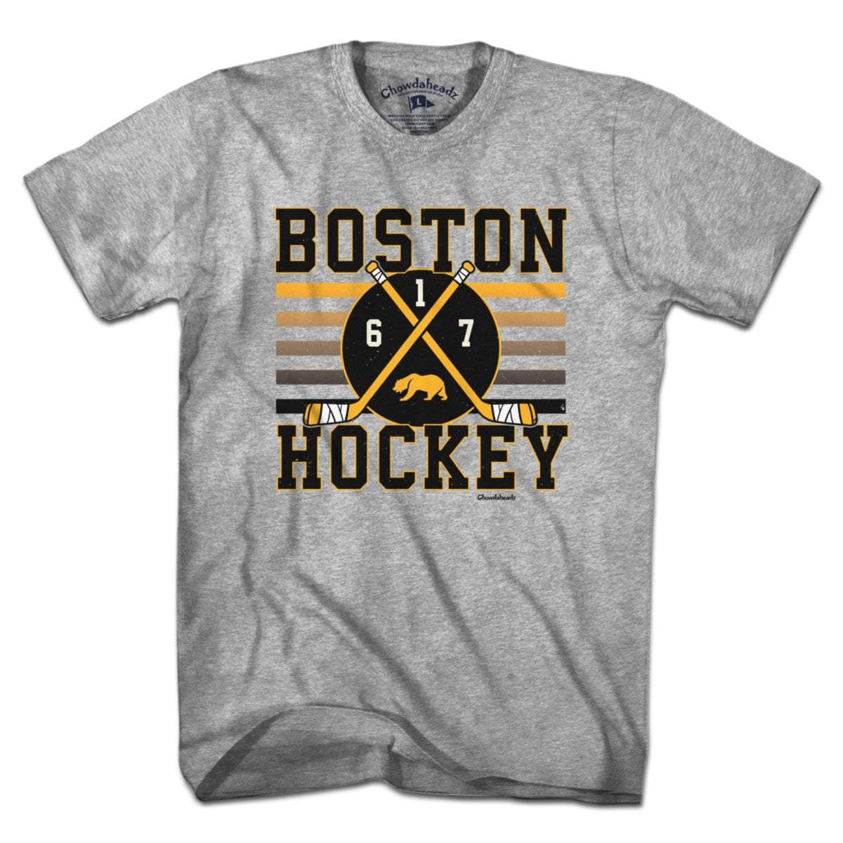 Boston Hockey Crossed Sticks T-Shirt product image 1