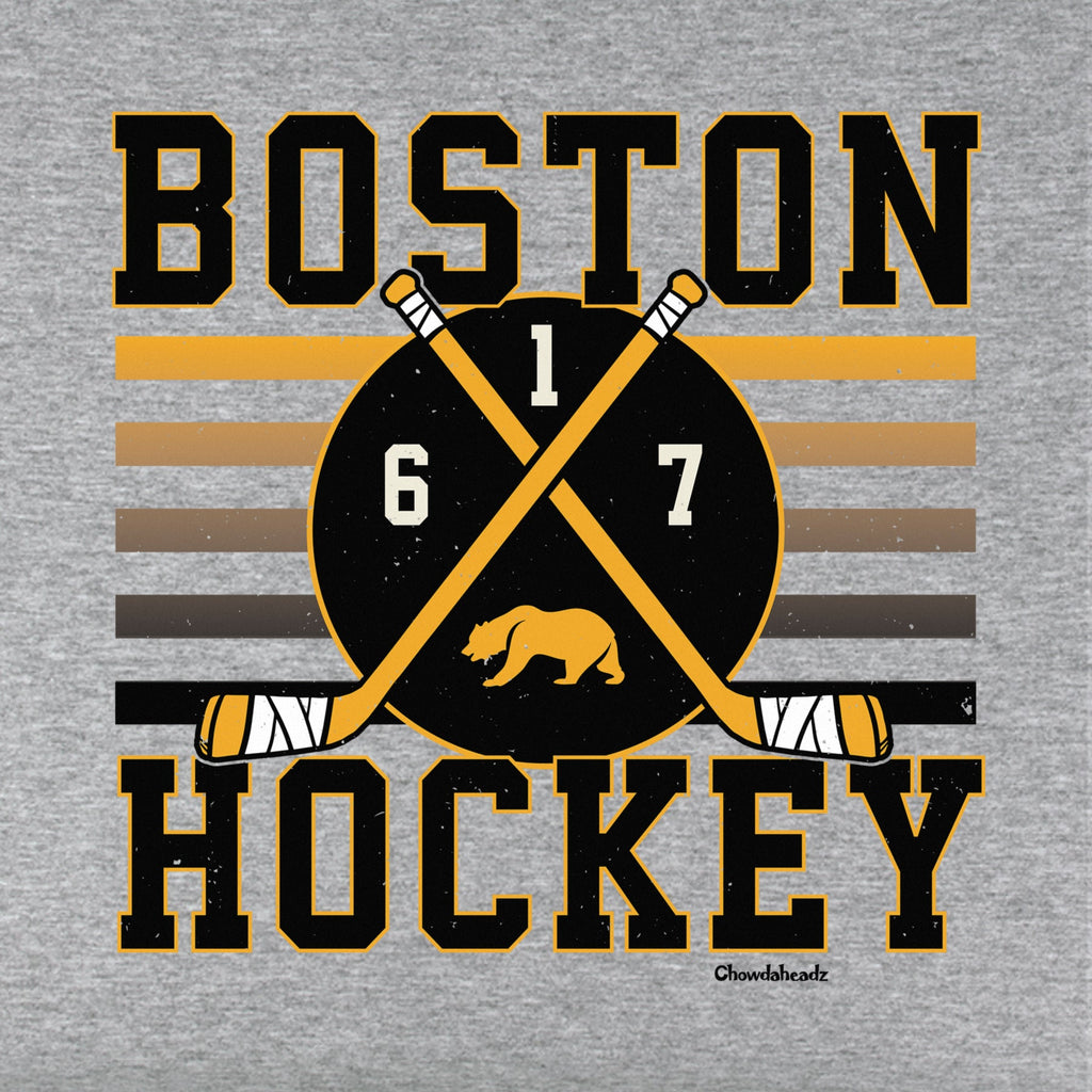 Boston Hockey Crossed Sticks Youth Hoodie product image 2
