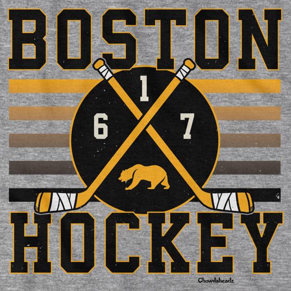 Boston Hockey Crossed Sticks T-Shirt product image 2