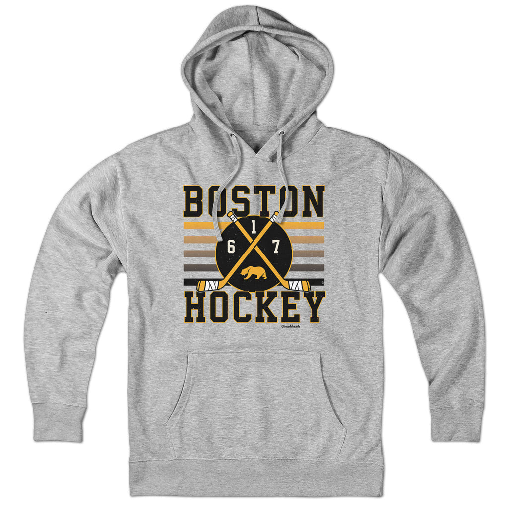 Boston Hockey Crossed Sticks Hoodie product image 1