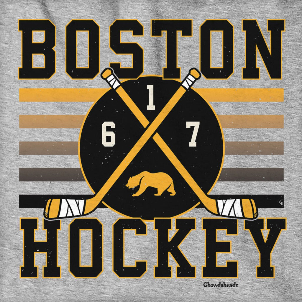 Boston Hockey Crossed Sticks Hoodie product image 2