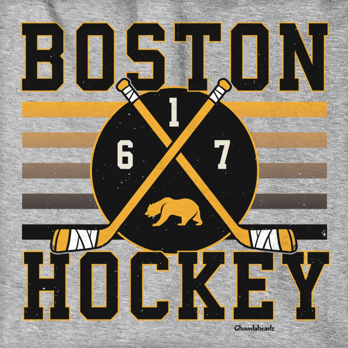 Boston Hockey Crossed Sticks Hoodie product image 2