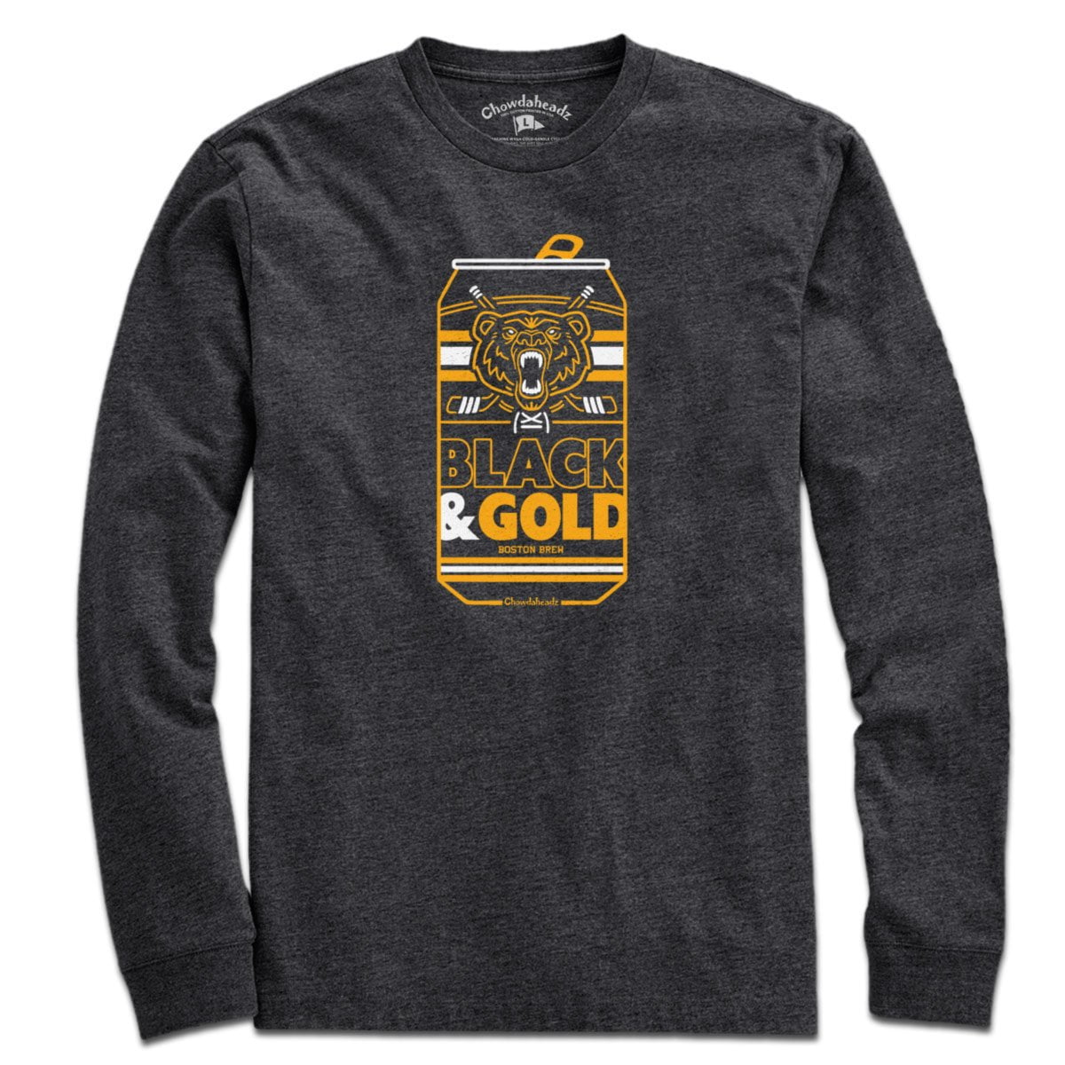 Black & Gold Boston Brew Can T-Shirt product image 3