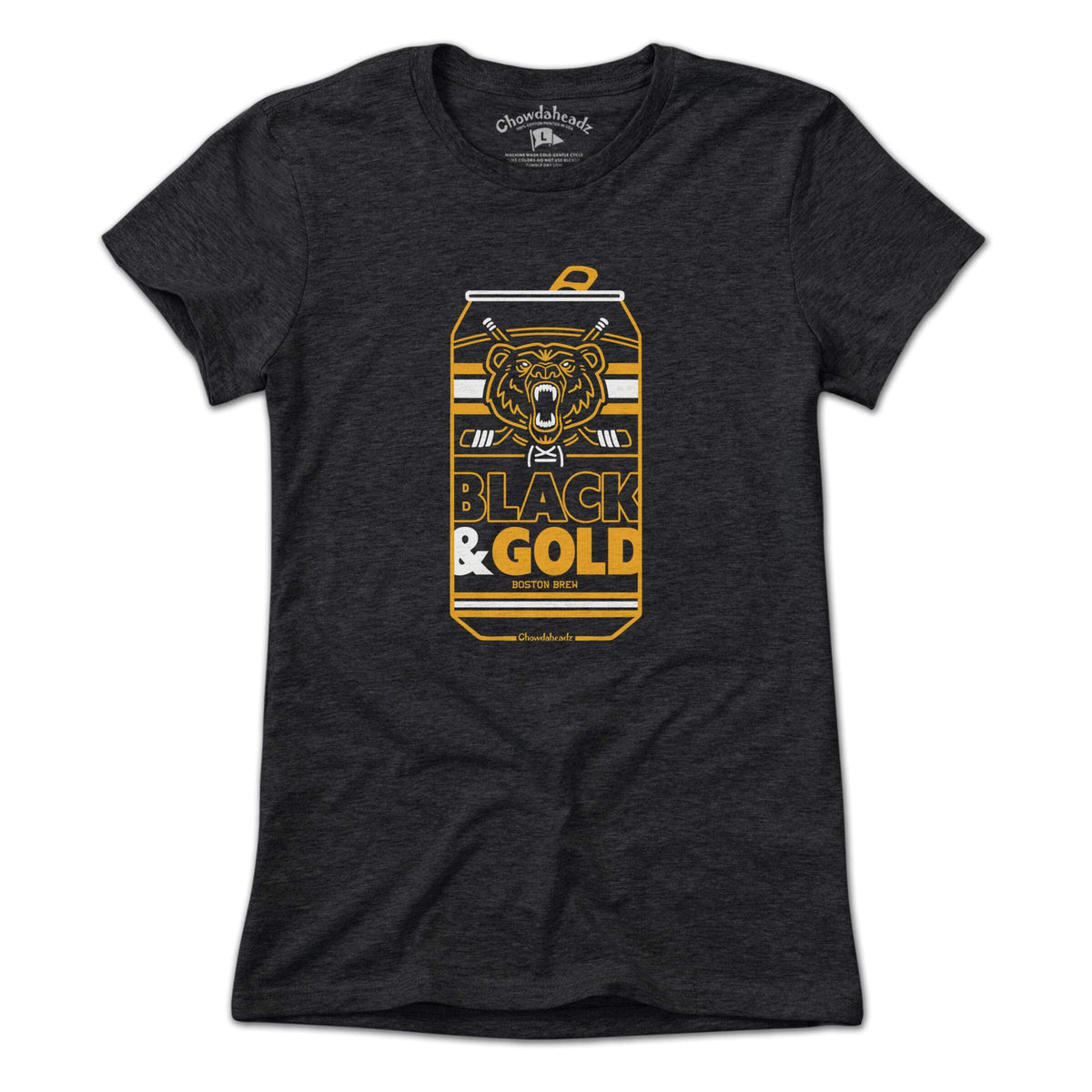 Black & Gold Boston Brew Can T-Shirt product image 4