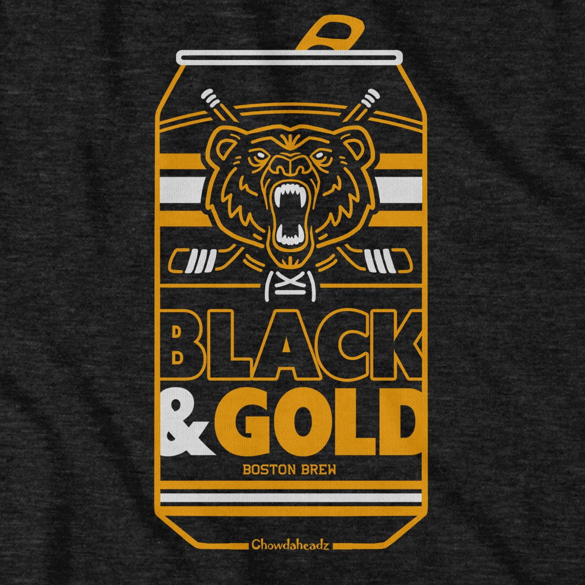 Black & Gold Boston Brew Can T-Shirt product image 2