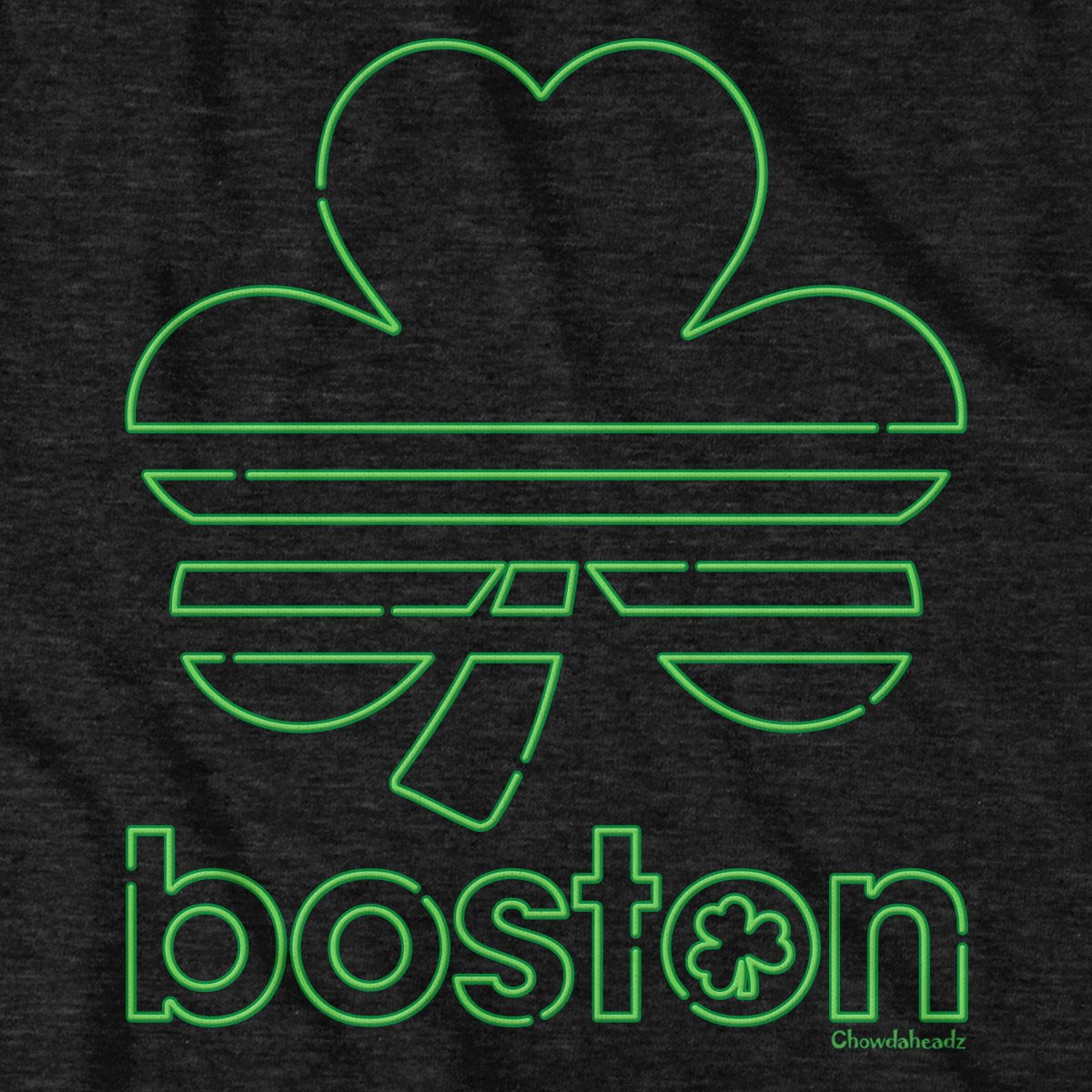 Boston Shamrock Neon Sign T-Shirt product image 2