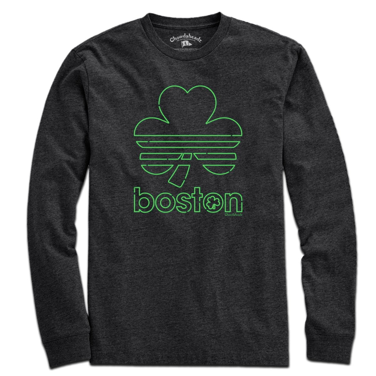 Boston Shamrock Neon Sign T-Shirt product image 3