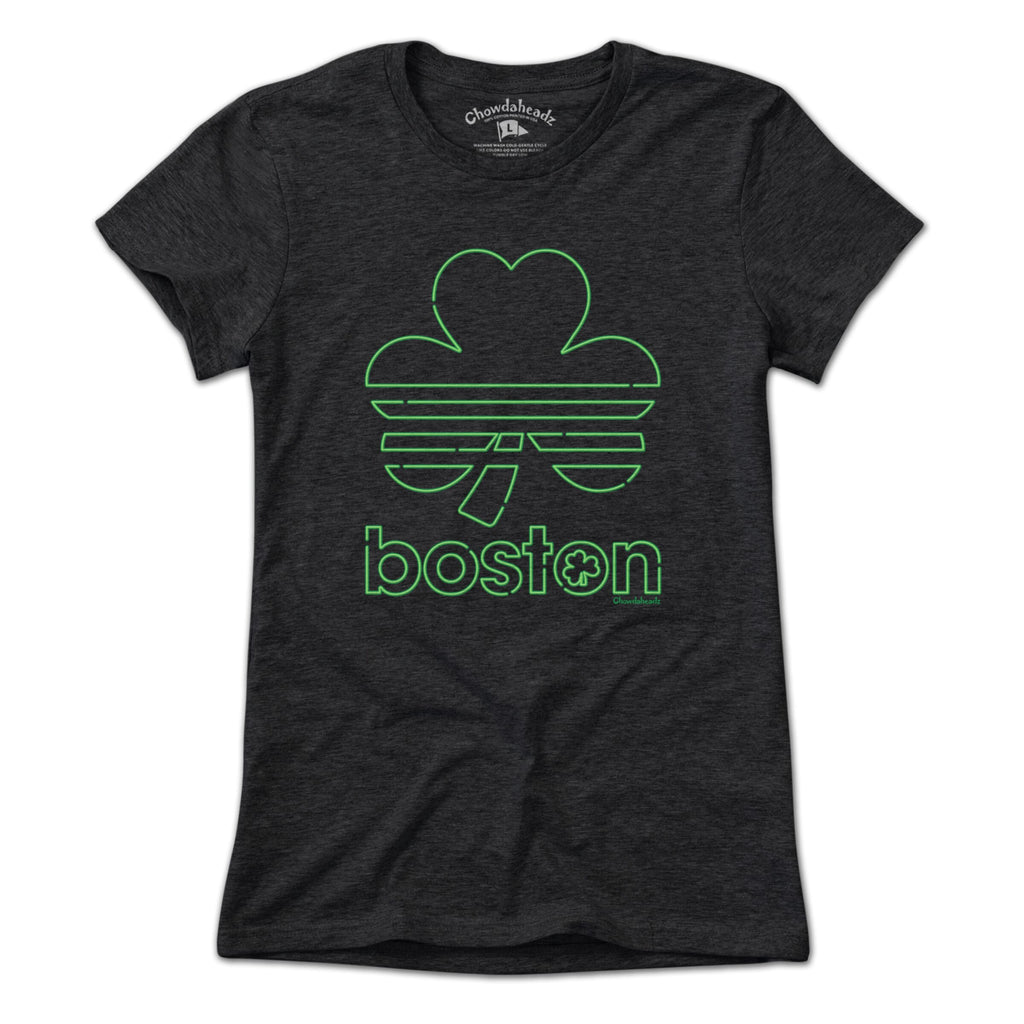 Boston Shamrock Neon Sign T-Shirt product image 4