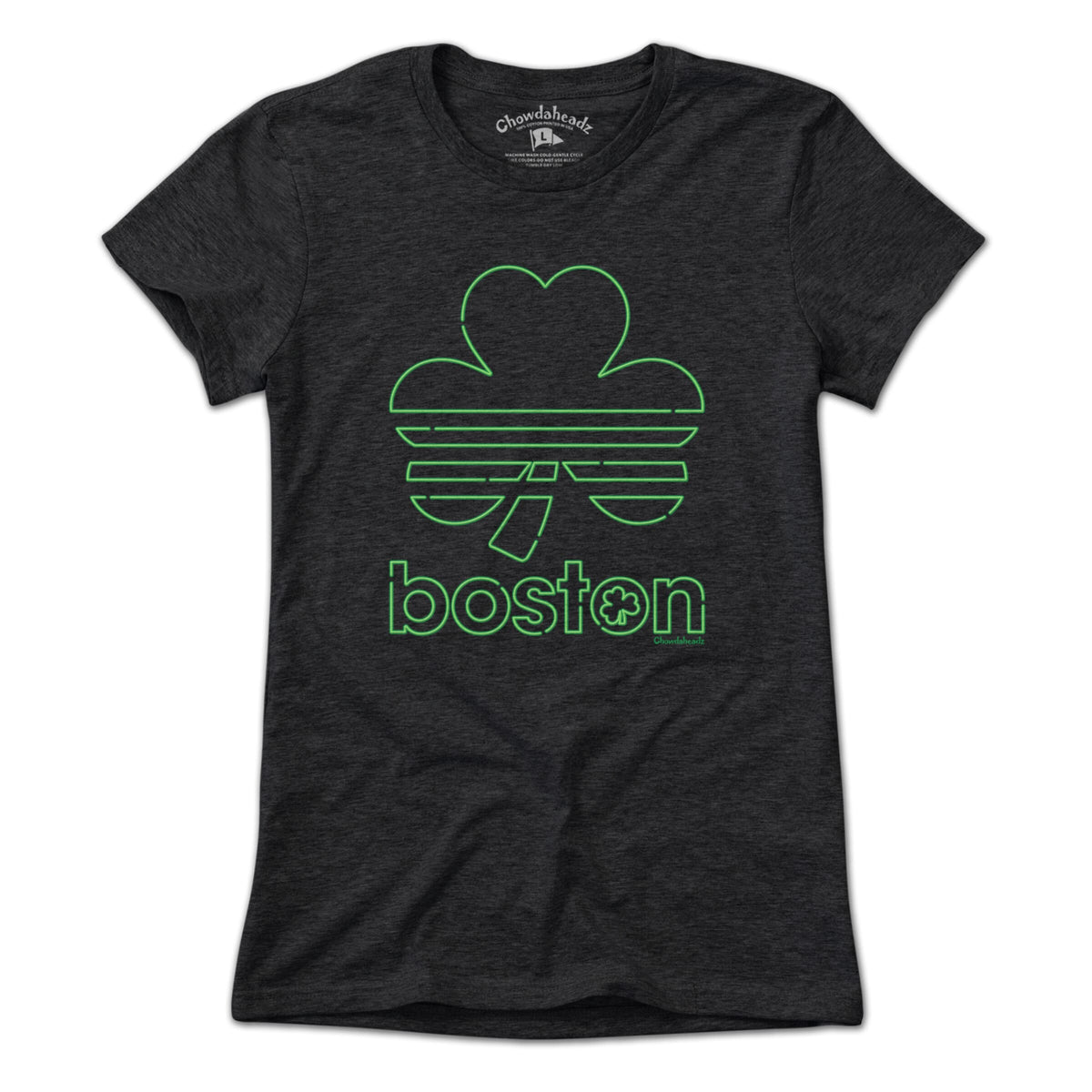 Boston Shamrock Neon Sign T-Shirt product image 4