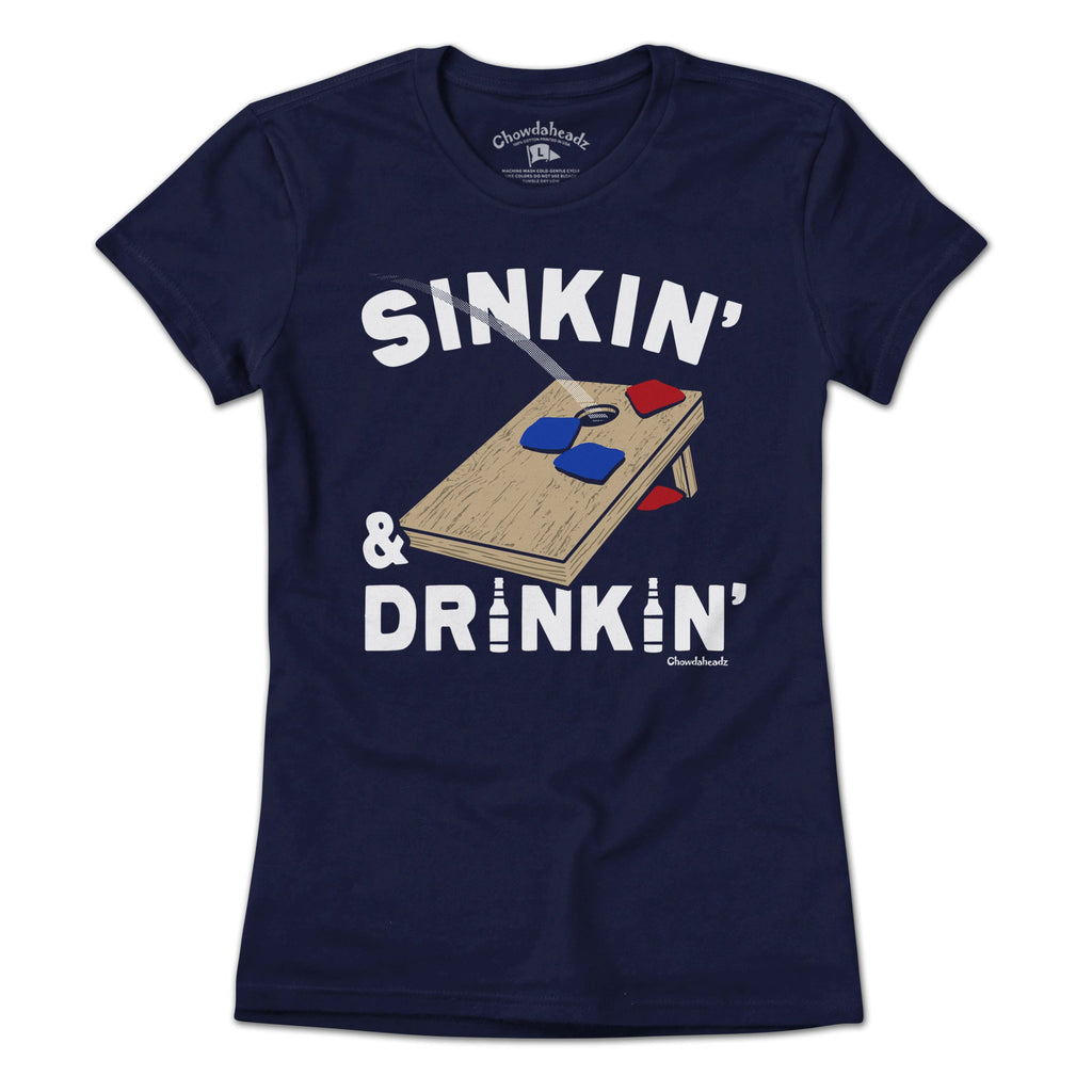 Sinkin' & Drinkin' Cornhole T-Shirt product image 7