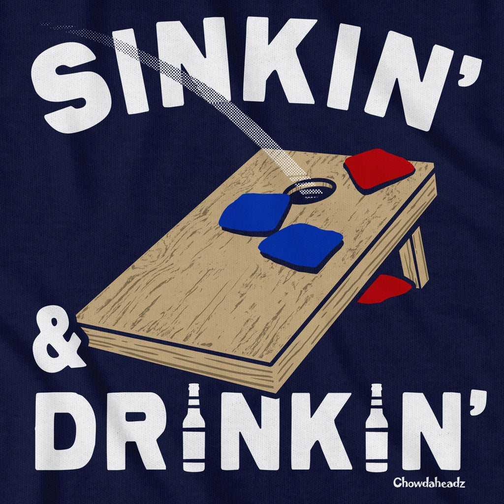 Sinkin' & Drinkin' Cornhole T-Shirt product image 2