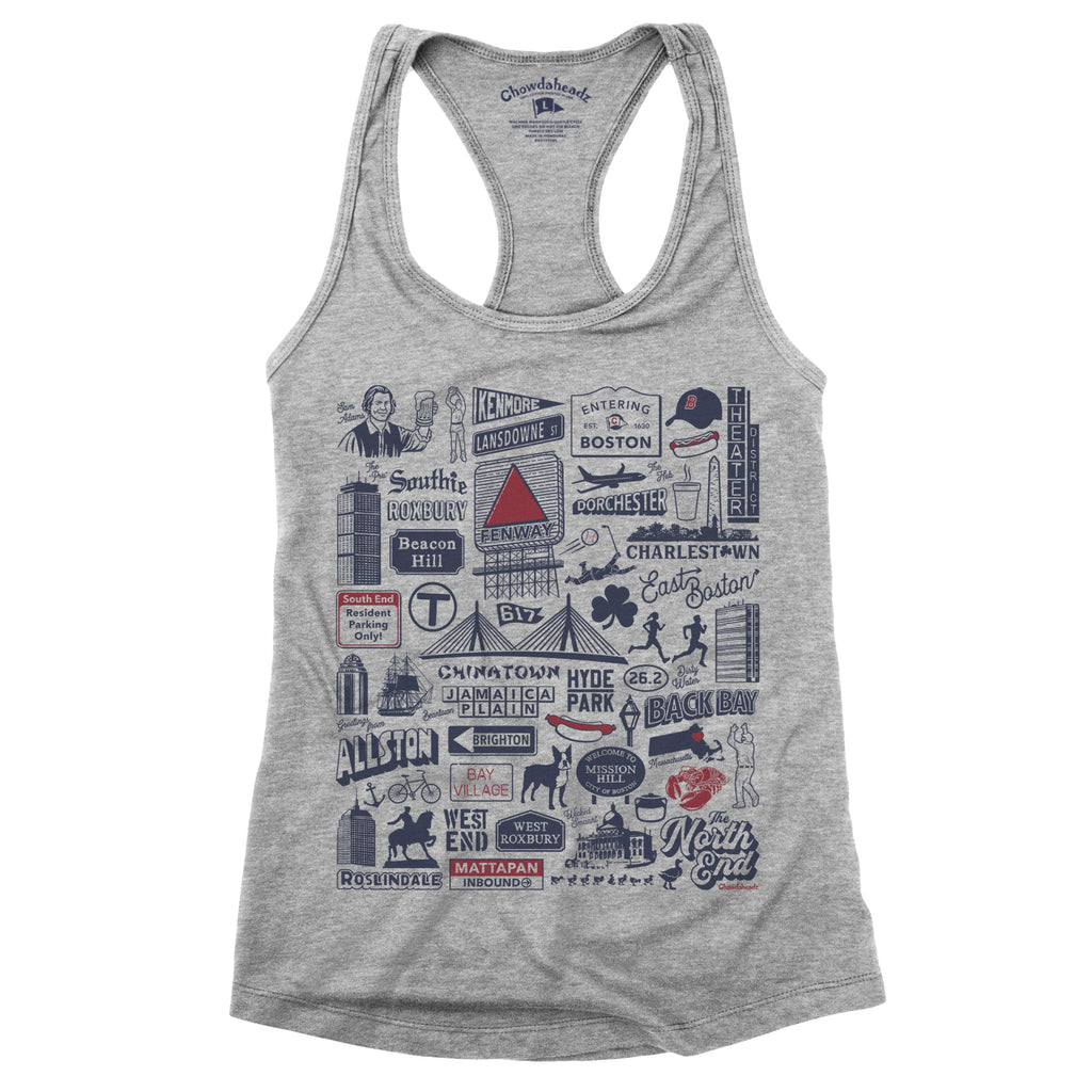 Boston Tourist Attraction Ladies Tank Top