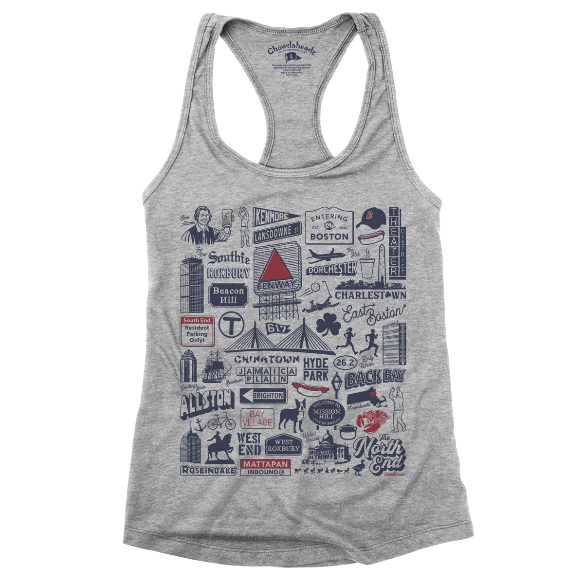 Boston Tourist Attraction Ladies Tank Top