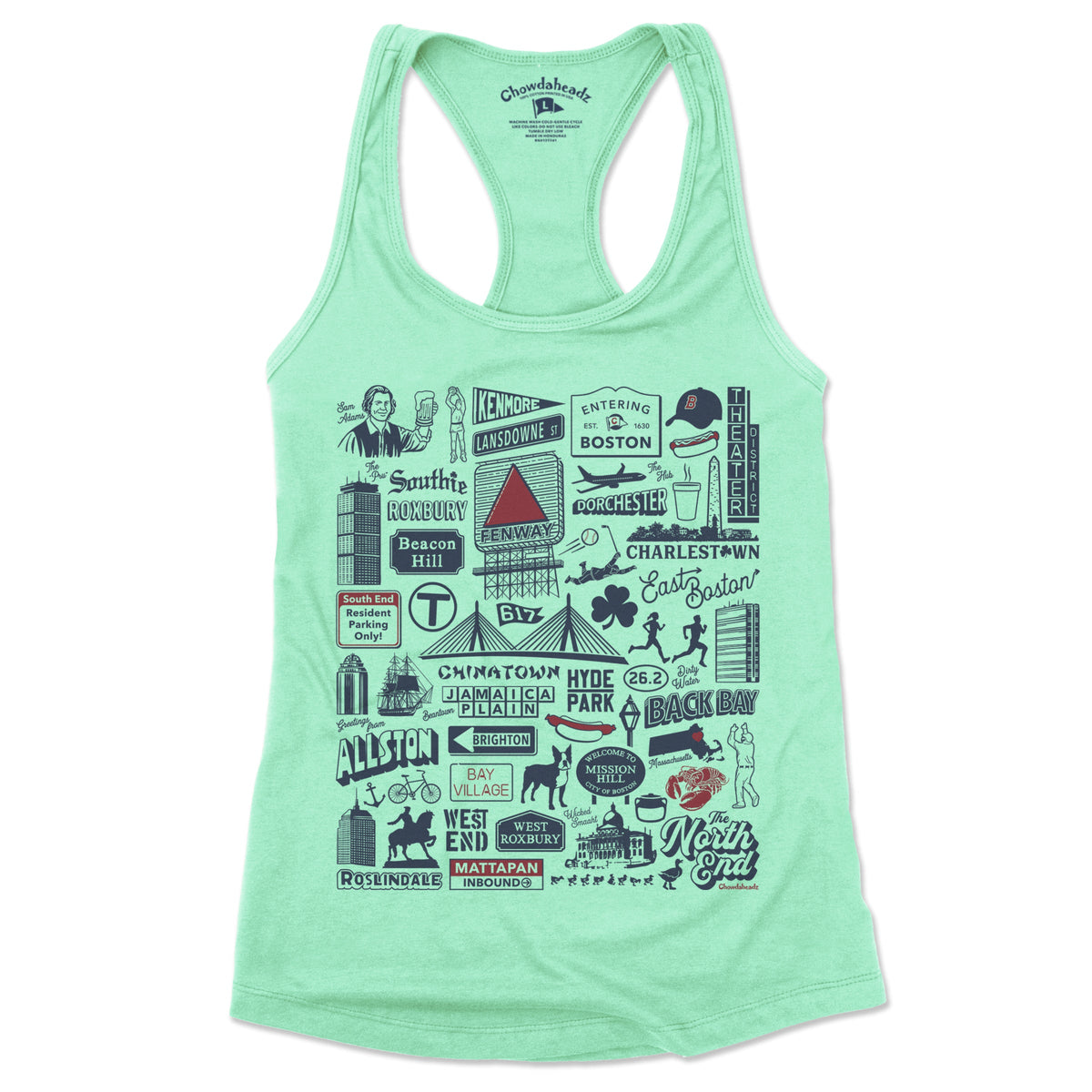 Boston Tourist Attraction Ladies Tank Top