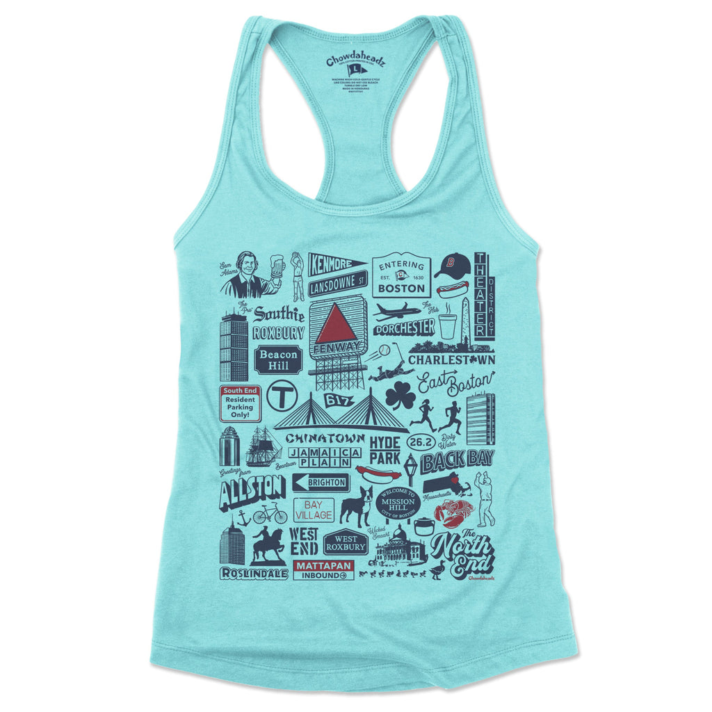 Boston Tourist Attraction Ladies Tank Top