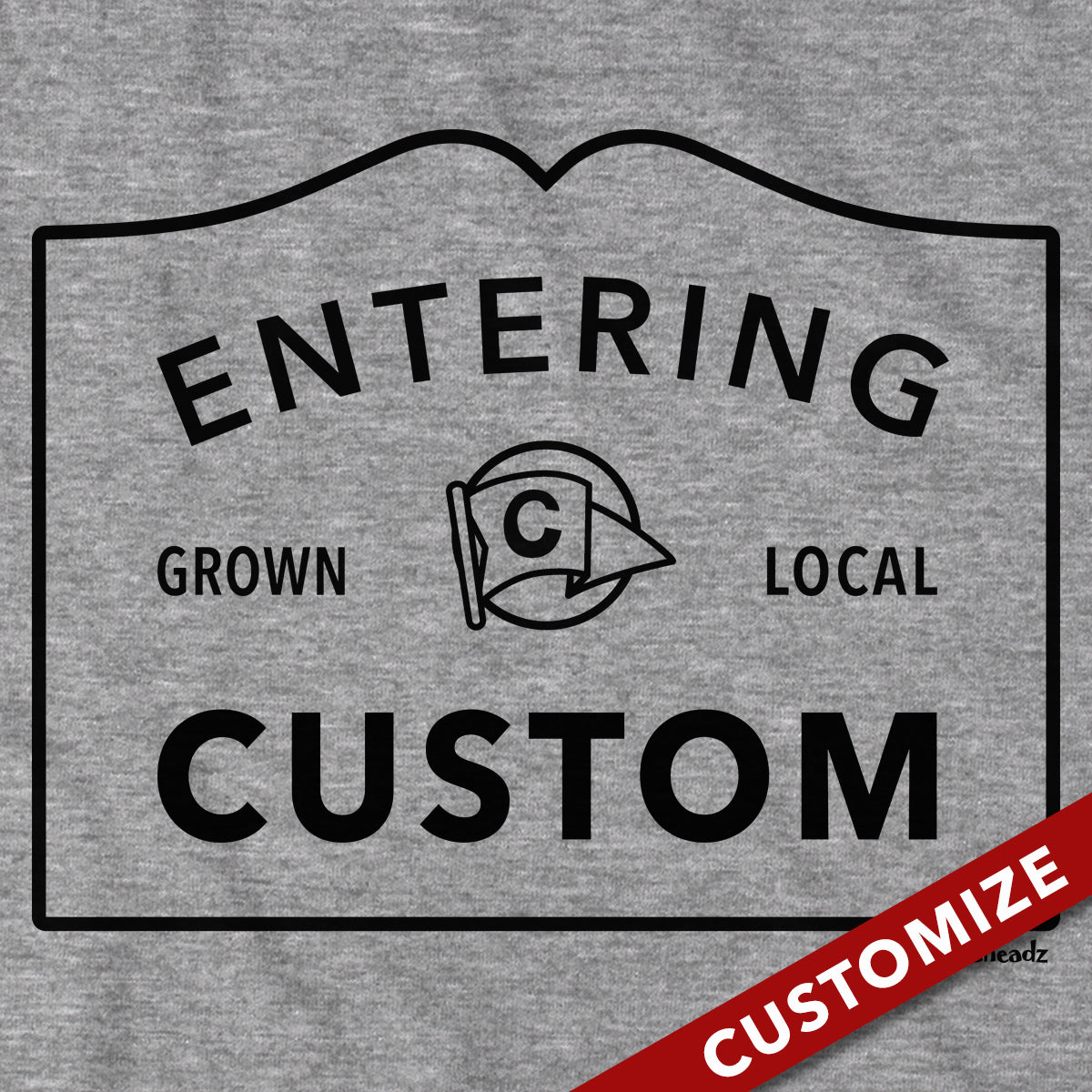 Entering "Custom" City or Town Sign Hoodie product image 2