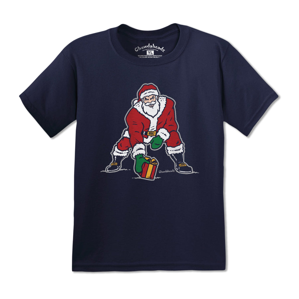 Three Point Stance Santa Youth T-Shirt product image 1