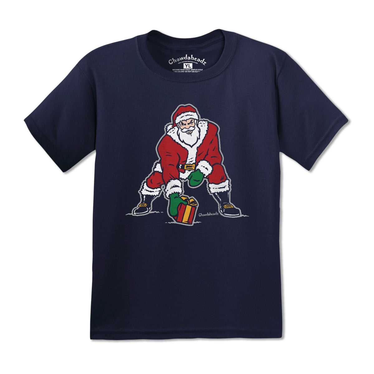 Three Point Stance Santa Youth T-Shirt product image 1