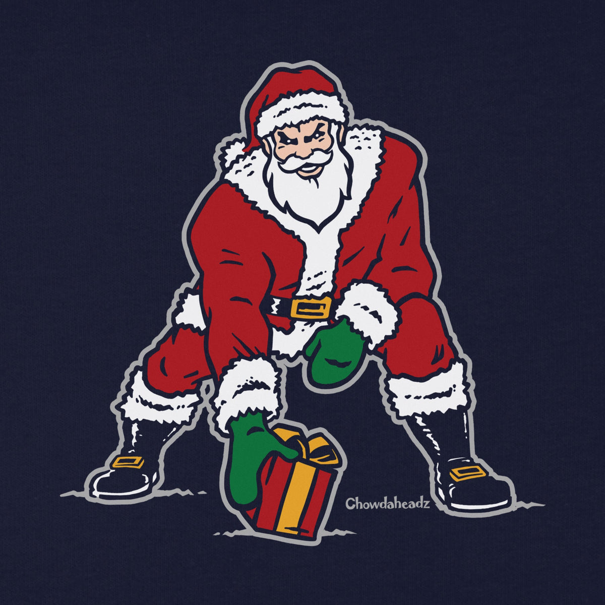 Three Point Stance Santa Youth T-Shirt product image 2