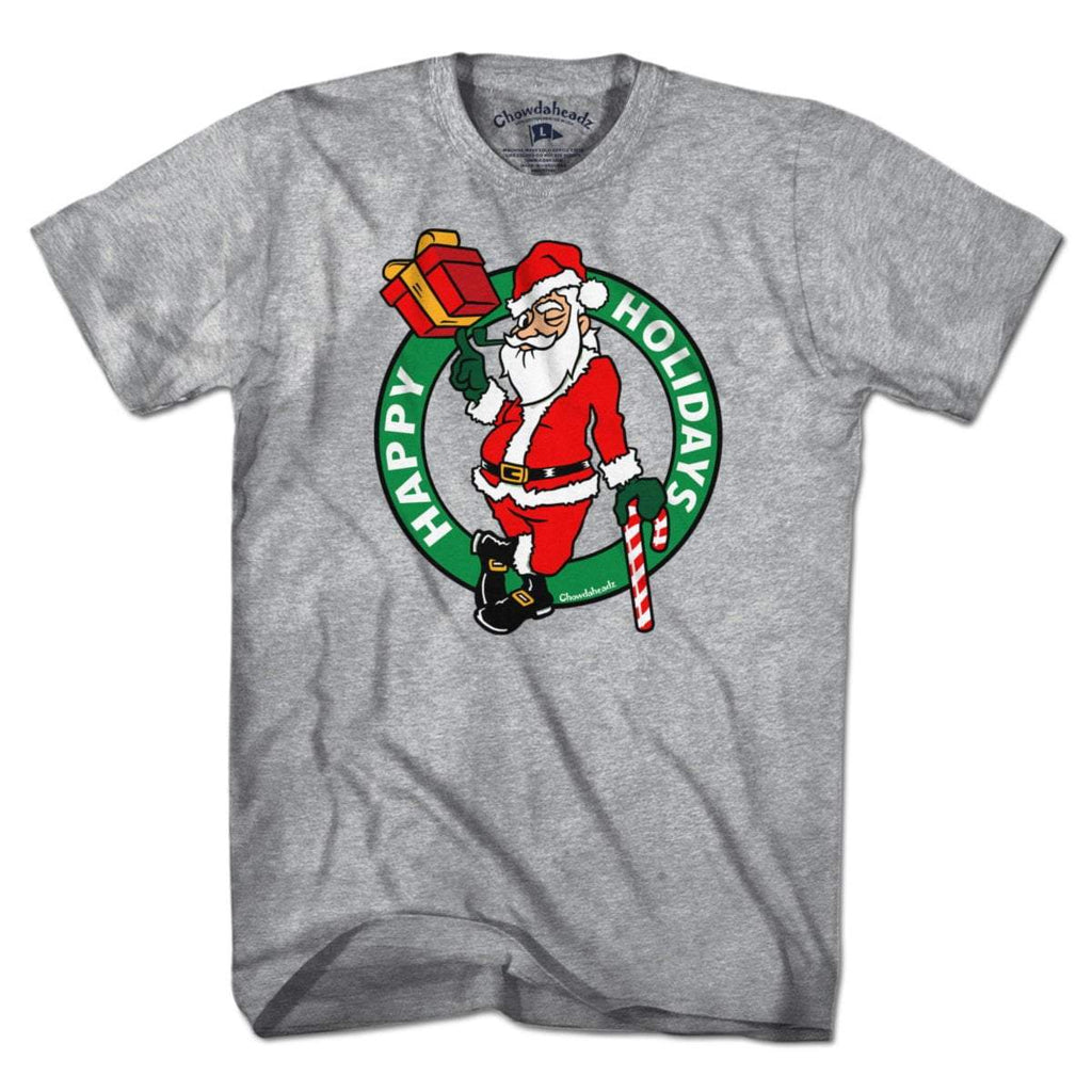 Happy Holidays Santa Circle Logo T-Shirt product image 1