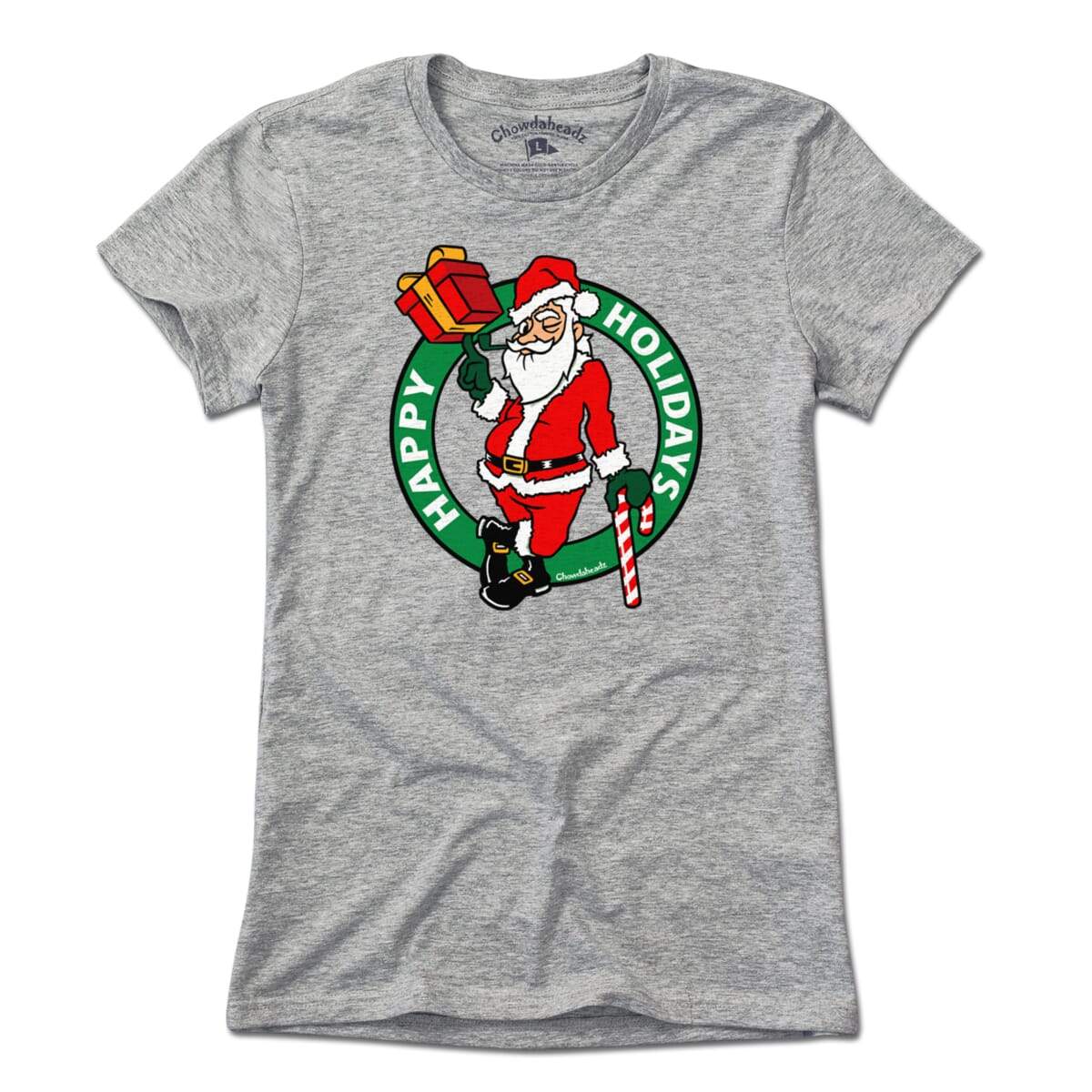 Happy Holidays Santa Circle Logo T-Shirt product image 4