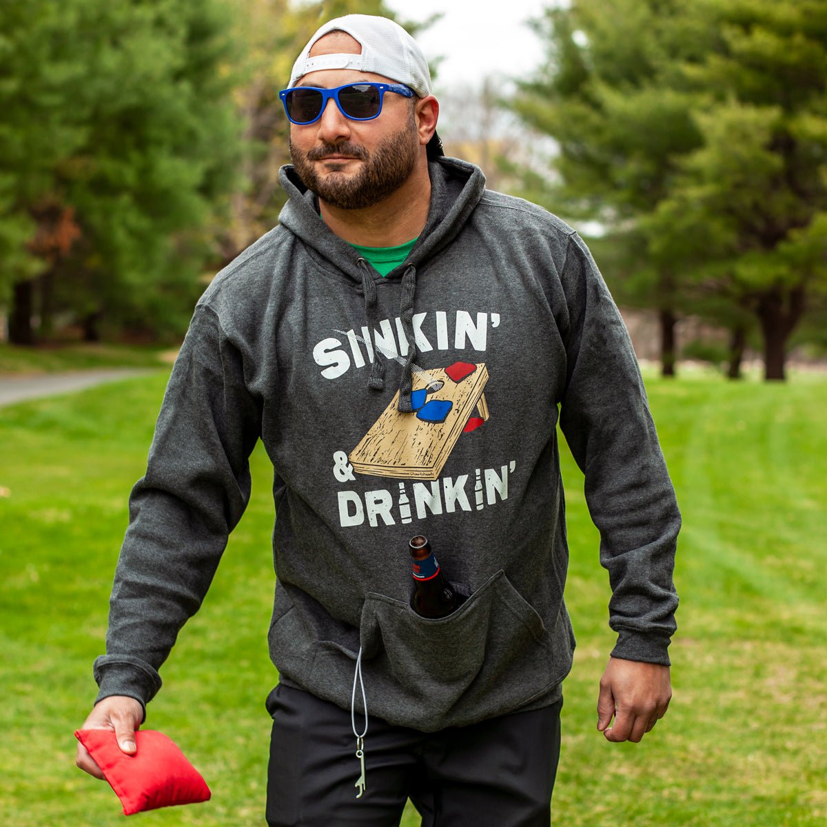 Sinkin' & Drinkin' Cornhole Tailgater Hoodie product image 3