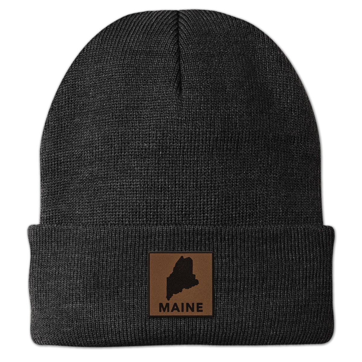 Maine Leather Patch Cuff Knit