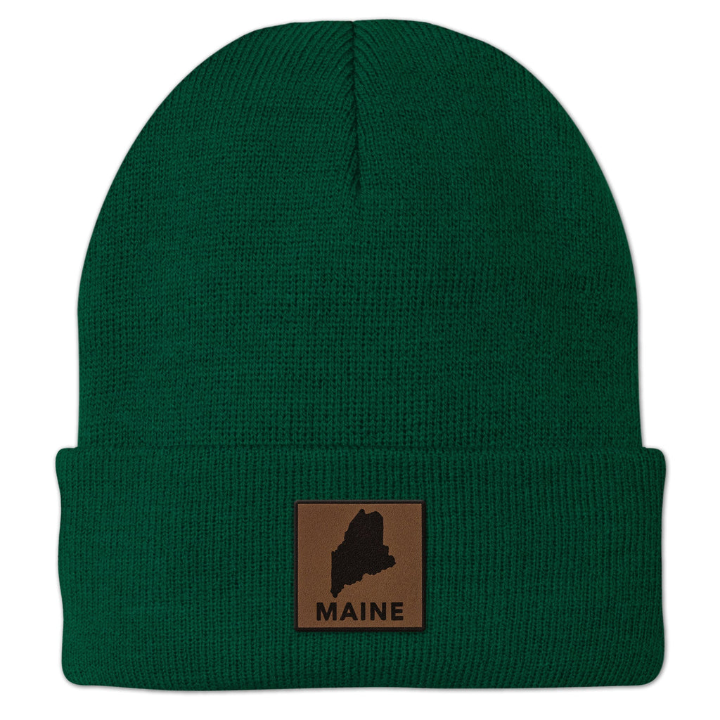 Maine Leather Patch Cuff Knit