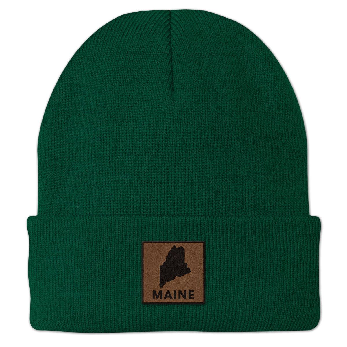 Maine Leather Patch Cuff Knit