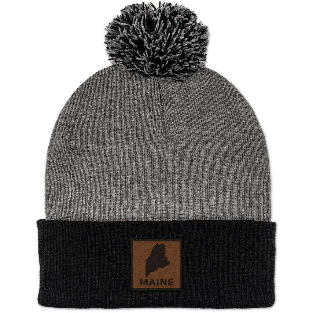 Maine Leather Patch Two Tone Knit