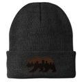 Boston Bear Skyline Leather Patch Cuff Knit