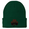 Boston Shamrock Skyline Leather Patch Cuff Knit