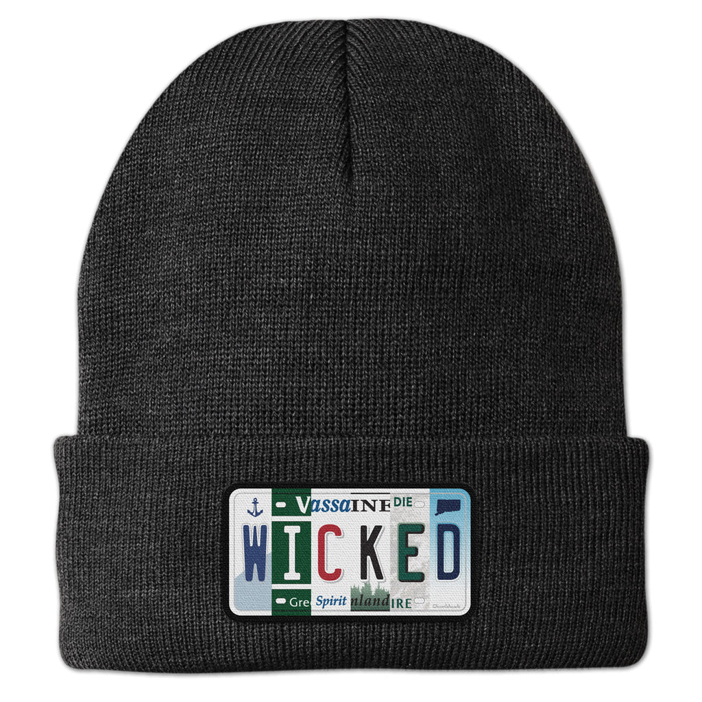 Wicked License Plate Cuff Knit