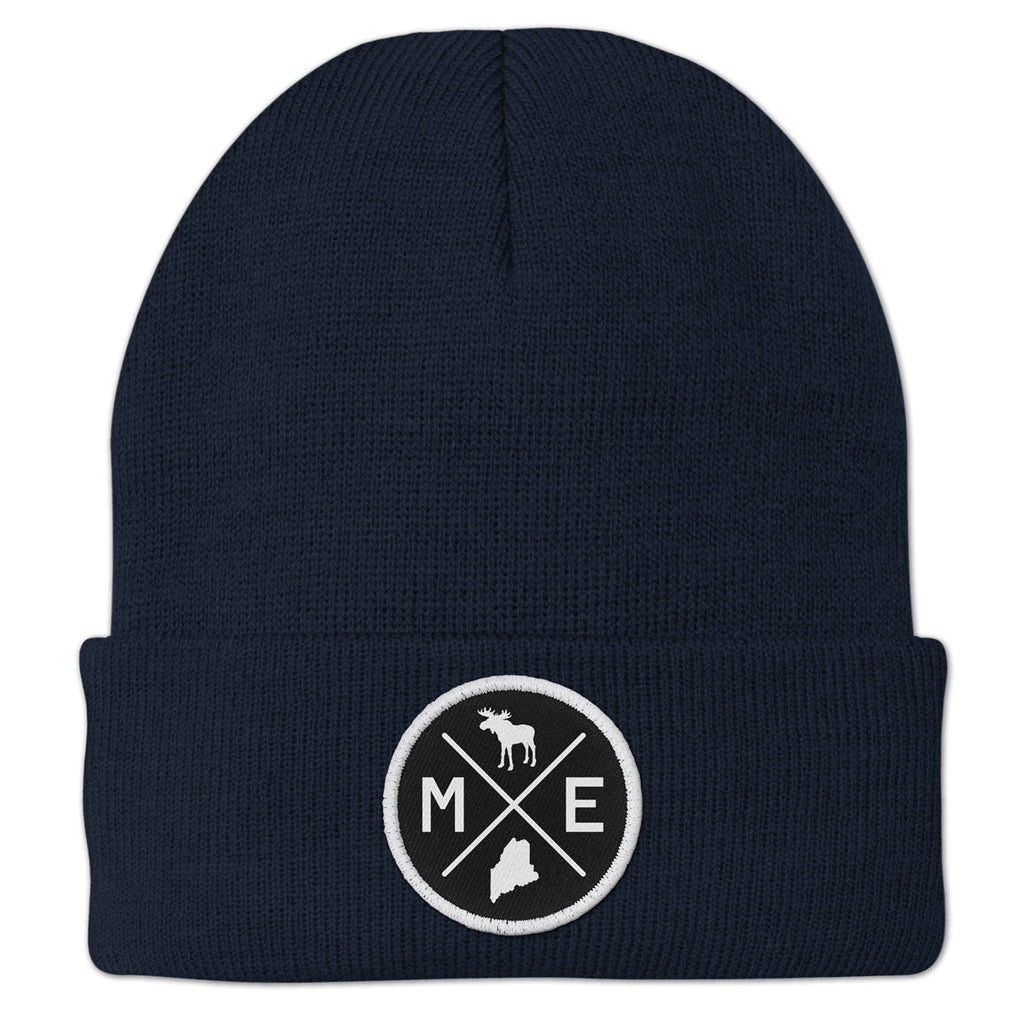Maine Circle Emblem Patch Cuff Knit