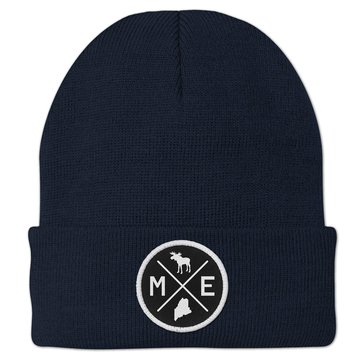 Maine Circle Emblem Patch Cuff Knit