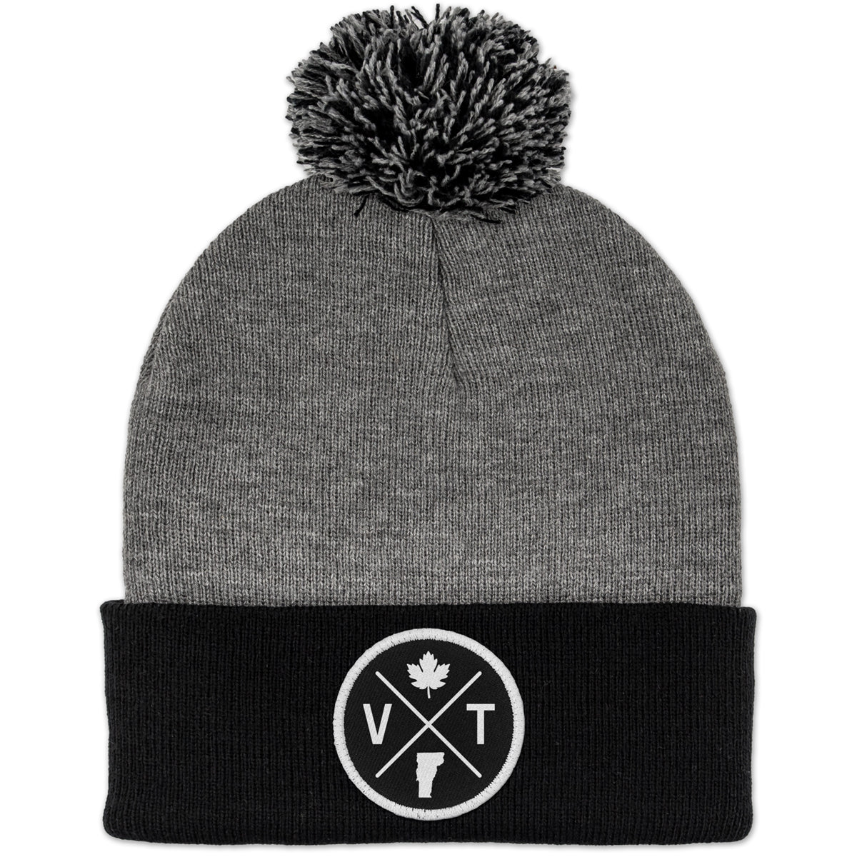 Vermont Circle Emblem Twill Patch Two Tone Knit