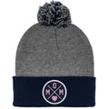 Mom Heart Circle Patch Two Tone Knit