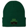 Green Tonal Shamrock Boston Skyline Cuff Knit