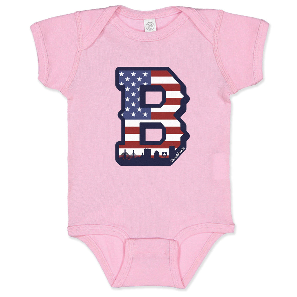 Big Block B Boston USA Infant One Piece