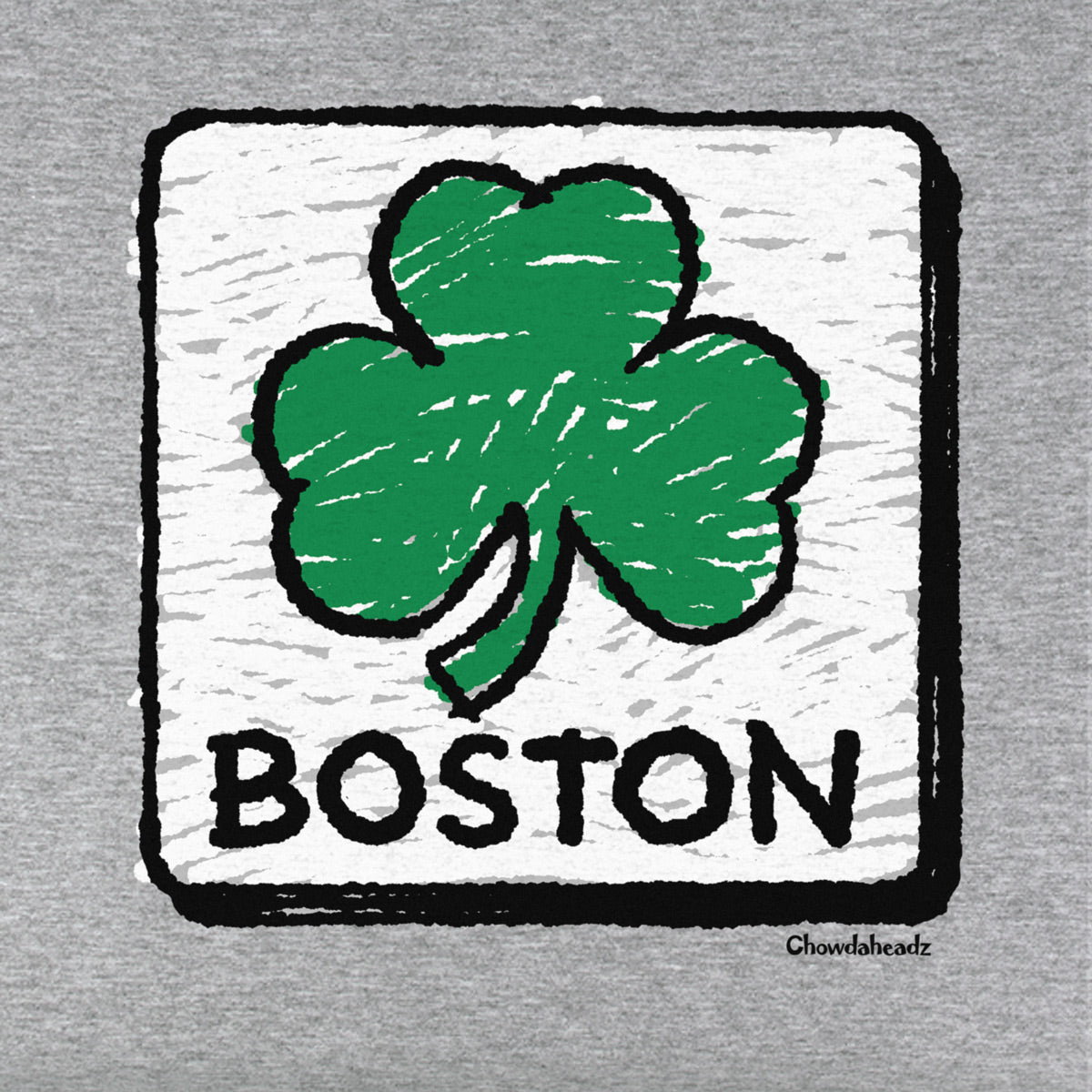 Crayon Boston Shamrock Sign Youth T-Shirt product image 2