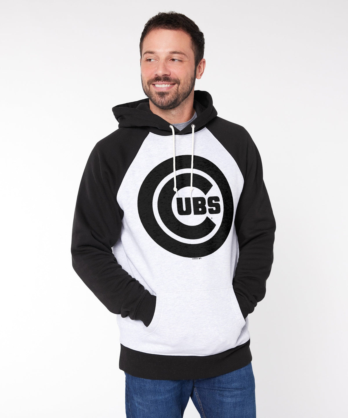 Chicago Cubs '79 Blackout Colorblock Hoodie product image 3