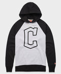 Cleveland Guardians Cap Logo '22 Blackout Colorblock Hoodie