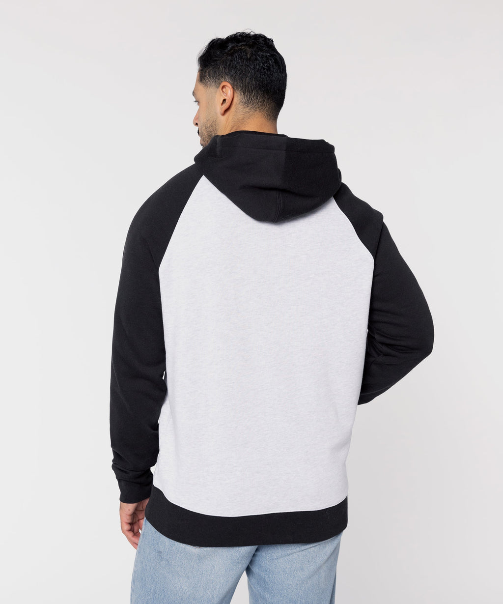 Cleveland Guardians Cap Logo '22 Blackout Colorblock Hoodie