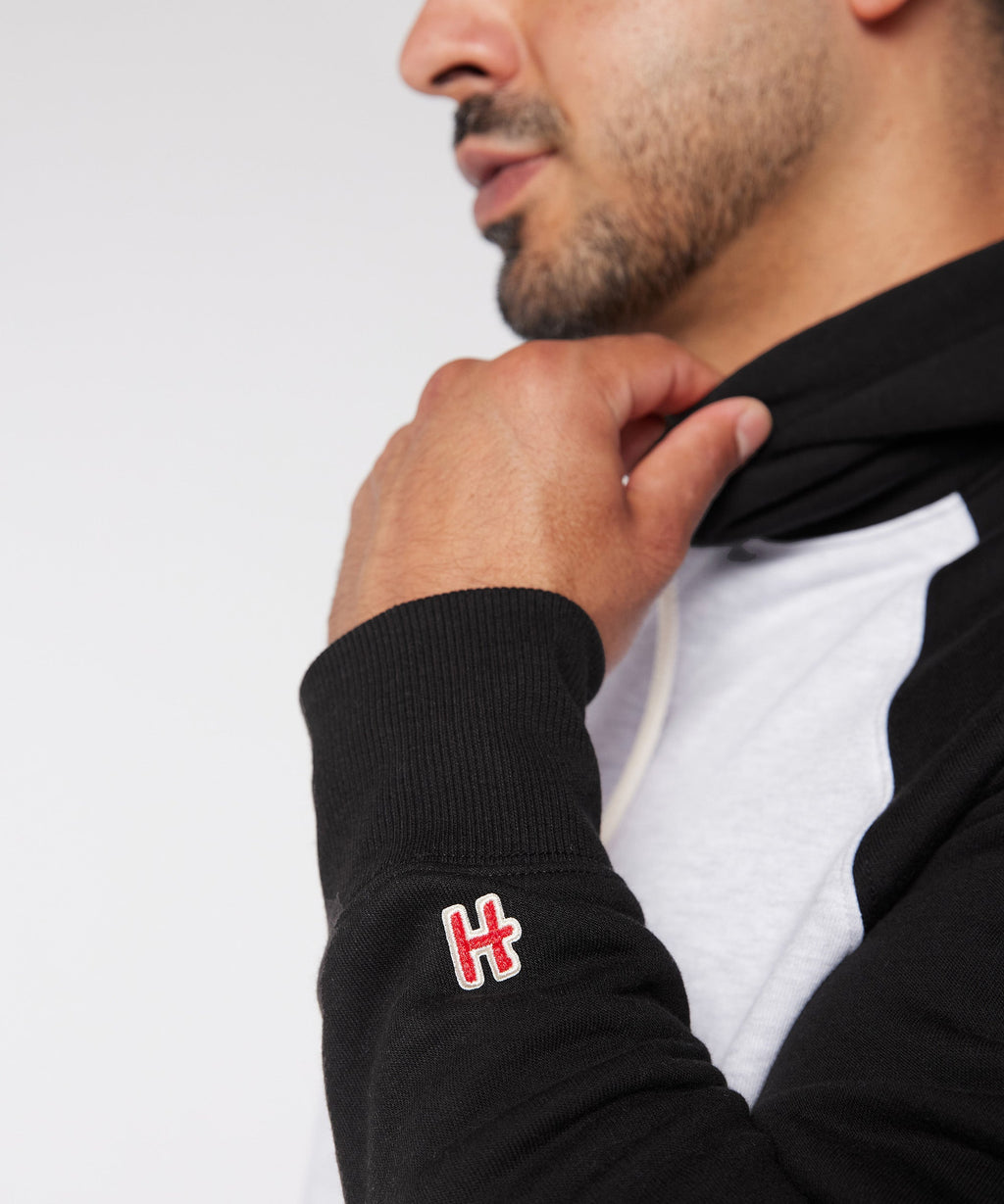 Los Angeles Dodgers Cap Logo '12 Blackout Colorblock Hoodie