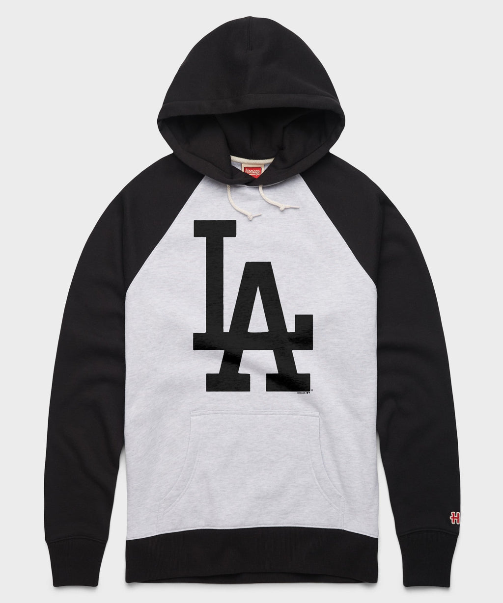 Los Angeles Dodgers Cap Logo '12 Blackout Colorblock Hoodie