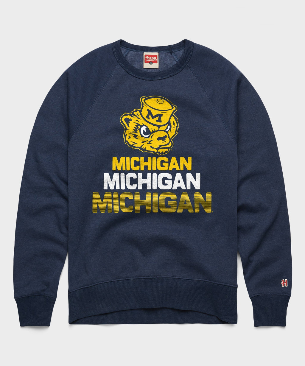 Michigan Wolverines Mascot Repeat Crewneck product image 1