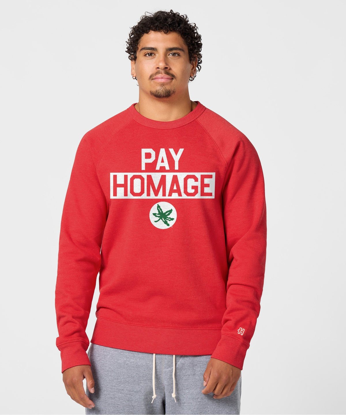 Ohio State Buckeye Leaf Pay Homage Crewneck product image 3