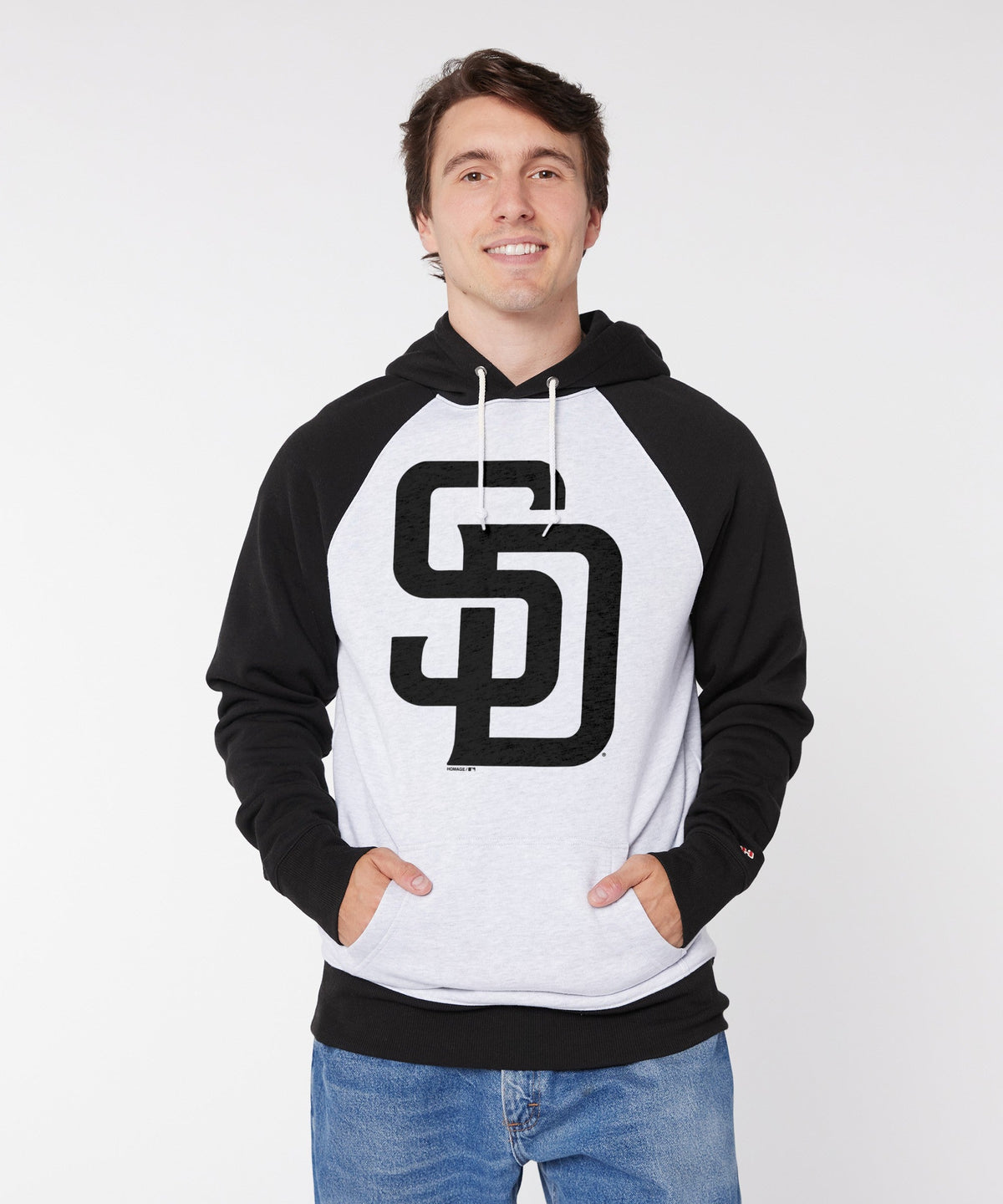 San Diego Padres '20 Blackout Colorblock Hoodie product image 3